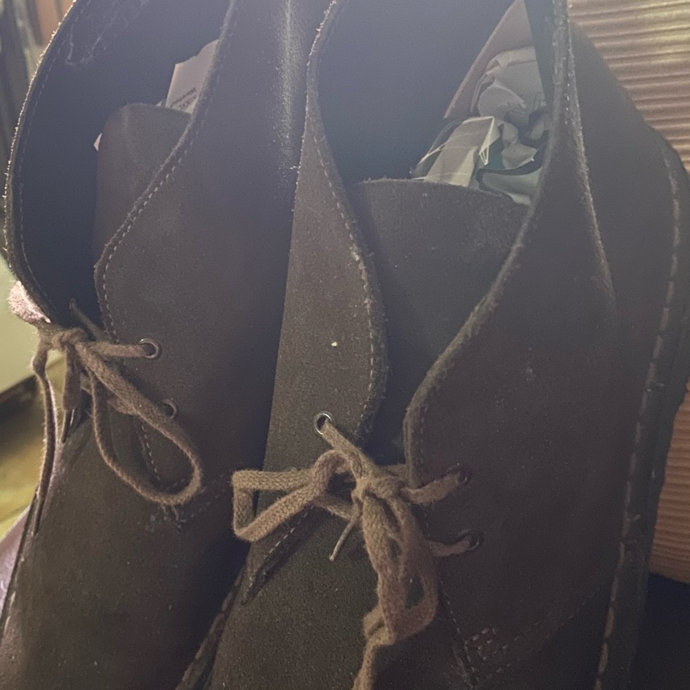 Clarks Brown Chukka Boots with Suede Finish